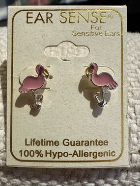 NWT Pink Flamingo Stud Earrings - Single Post